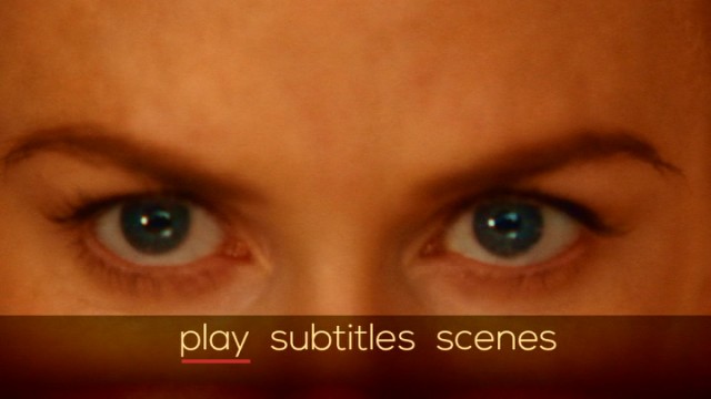 Like the movie it holds, the barebones Grace of Monaco DVD main menu can't resist going in for a tight close-up on Nicole Kidman's brow.
