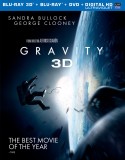 Gravity: Blu-ray 3D + Blu-ray + DVD + Digital HD UltraViolet combo pack cover art -- click to buy from Amazon.com