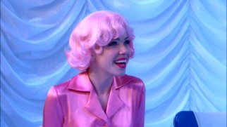 Pink-haired beauty school dropout Frenchie (Carly Rae Jepsen) is excited to see the part of Teen Angel filled by the three active members of Boyz II Men.