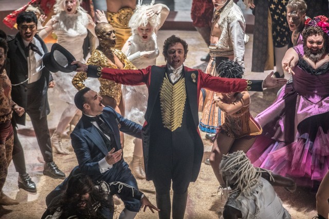 Hugh Jackman portrays circus visionary P.T. Barnum in the musical biopic "The Greatest Showman."
