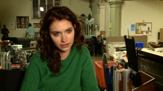 Green sweatered actress Imogen Poots is one of three briefly interviewed in the DVD's short making-of featurette.