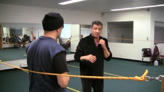 Sylvester Stallone is seen choreographing the film's fights in "The Bull and the Stallion."