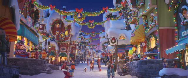 With its rampant Christmas lights and decorations, Whoville is an easy target for The Grinch.