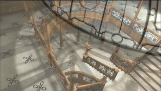 Computer animation recreates the interior of the ship in portions of the film