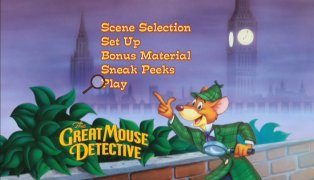 The Great Mouse Detective DVD Main Menu