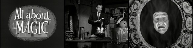 Walt Disney interacts with the Magic Mirror in the 1957 Disneyland anthology episode "All About Magic."