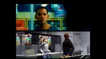 The Hancock of previs animatics is slightly darker and much balder than the genuine article (Will Smith).