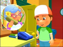 A staple of the show is having the person in need of assistance call Manny via phone bubble. "Squeeze Makes a Promise" has Mrs. Portillo filling this role along with the ability to see exactly where Manny's standing.