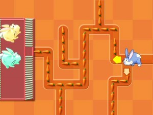 Carrots meant to lure the rabbit back in his cage have been laid out a little too irresponsibly in one of the DVD's five set-top games.