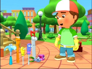 Manny and the tools get all Carl Spacklery whilst planning their ambitious gopher-catching strategy in "Gopher Help."