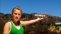 Emily Osment presents the Hollywood sign as part of her Los Angeles tour in "Find Your Way Back Home."