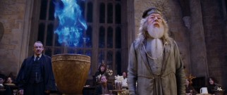The titular Goblet of Fire has a surprise in store for Hogwarts headmaster Albus Dumbledore (Michael Gambon) and all those anticipating the Triwizard Tournament.