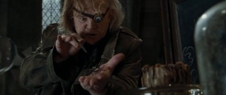 Alastor "Mad-Eye" Moody (Brendan Gleeson), Hogwarts' newest Defense Against the Dark Arts professor, isn't monkeying around as he demonstrates unforgivable curses on a conjured spider.