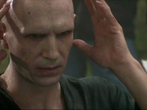 Ralph Fiennes must wear bright green motion sensors on his face to render "He Who Must Not Be Named" noseless in postproduction.