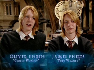 The entertaining Weasley twin actors Oliver and James Phelps are among the young cast members sharing their "Reflections on the Fourth Film."