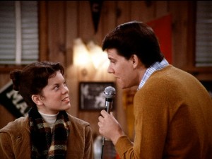 Joanie (Erin Moran) is all too pleased that the musical stylings of Potsie Weber haven't been altered.