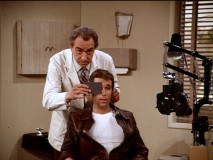 The Fonz gets his eyes examined by Dr. Mickey Malph (Jack Dodson), Ralph's optometrist father.