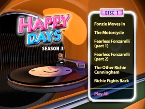 The colors change constantly and the episode titles change per disc, but this is essentially all we get in the way of menus.