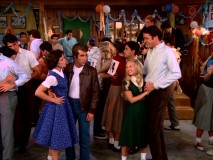 Joanie and an exhausted Fonzie are taunted by rival couple Jill (Charlene Tilton) and Bubba (Gary Epp).
