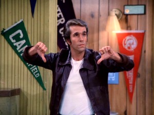 Fonzie gives this DVD's lack of genuine bonus features a rare two thumbs down rating.