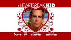 The main menu illustrates that "The Heartbreak Kid" takes its title seriously with heart cursors and imagery.