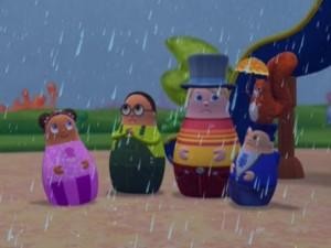 "I'm singing in the rain, just singing in - come on, everyone, it's no fun if I have to sing by myself"