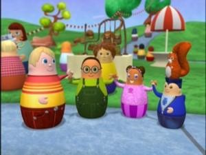 The children learn to hold hands and Higgly-Check in "Wayne's Day Out."