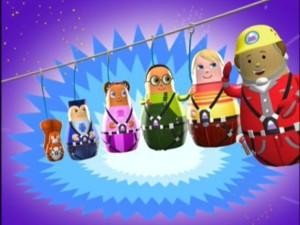 The show-stopping finale of "Balloon-A-Palooza" finds one of the Mountain Rescue Heroes (voiced by Michael T. Weiss) saves the young leads.