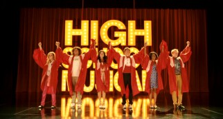 "High School Musical 3" ends with the six designated leads posing before the HSM title logo for iconic, nostalgic purposes.