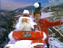 Santa Borland and Tim "The Elfman" Taylor film a holiday promo for "Tool Time" in the Christmas episode "I'm Scheming of a White Christmas."