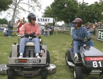 Tim and Bob Vila see whose souped-up lawnmower is the fastest in season finale "The Great Race."