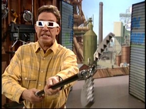 Tim's the only one treated to 3-D glasses, making "The Feminine Mistake" a lot less enjoyable an episode.