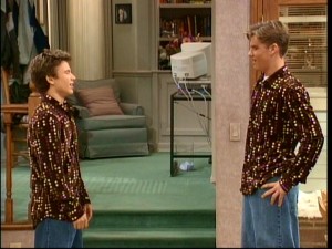 Siblings Randy (Jonathan Taylor Thomas) and Brad (Zachery Ty Bryan) are upset to find themselves owning and wearing the same "stylish" shirt.