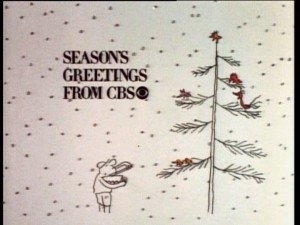 This vintage holiday CBS promo is one of two alternately shown to transition from one featured sitcom to the next.