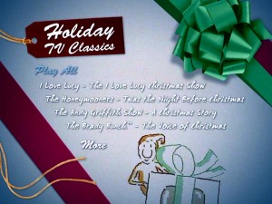 The main menu consists of two pages simply listing episode titles and featuring our animated host of sorts.
