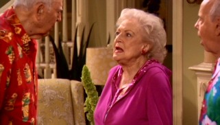 Elka (Betty White) has her choice of Hawaiian shirted suitor in legendary funnymen Carl Reiner and Tim Conway.