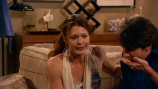 Dating a younger man she fears could be her son, Joy (Jane Leeves) sees the maternity test potential in a nosebleed.