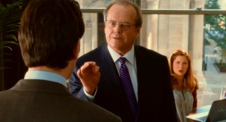 George's tycoon father (Jack Nicholson) advises him on how to proceed through federal securities fraud investigation.