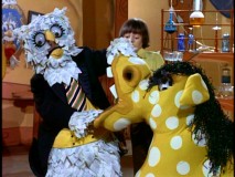 Resident physician Dr. Blinkey diagnoses Polka-Dotted Horse: yep, he's swallowed Freddie the Flute.