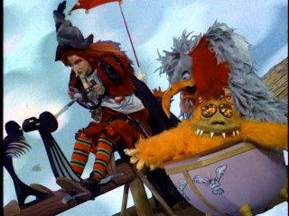 There are no flying monkeys, but this wicked witch does enjoy the company of Seymour Spider and Orson Vulture on her Vroom Broom.