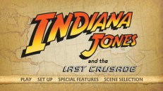 Like those found on its predecessors, the main menu for The Last Crusade settles down from its stylized montage for a slowly-moving title and world map jaunt made exciting by John Williams score excerpts.