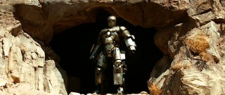 We get our first look at Iron Man (Mark 1) as he busts out of an Afghani cave.