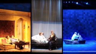 Images of the Off-Broadway play from which three-fourths of the leading cast hails are seen in "From the Stage to the Big Screen."