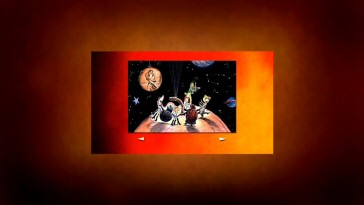 This concept art piece of the gang singing "Family" is engulfed by one too many peachy borders in the Blu-ray's undersized art gallery.