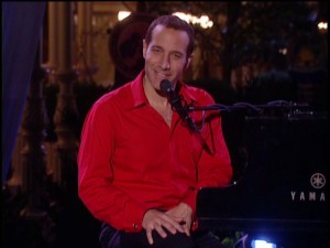 It's purely coincidental that brand name Yamaha is prominently featured on the side of Mr. Brickman's piano.