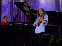 Brickman admires the violin work of recurring guest performer Tracy Silverman.