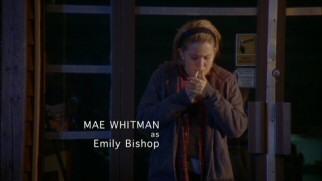 If Mae Whitman keeps lighting up the cigarettes as concerned convenience store clerk Emily Bishop, Tinker Bell will soon sound raspy.
