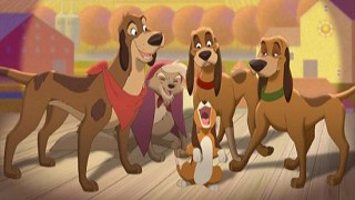 Copper howls along with the Singing Strays in "The Fox and the Hound 2."