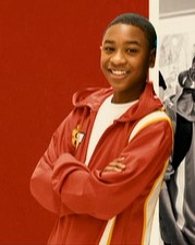 Justin Martin poses in character as Donnie Dion in the High School Musical 3: Senior Year end credits.