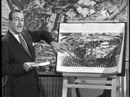 Walt Disney lets viewers on his plans for a Liberty Square area at Disneyland in "The Liberty Story" television special.